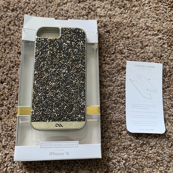 Genuine crystal and leather iPhone 6 case - Picture 6 of 8